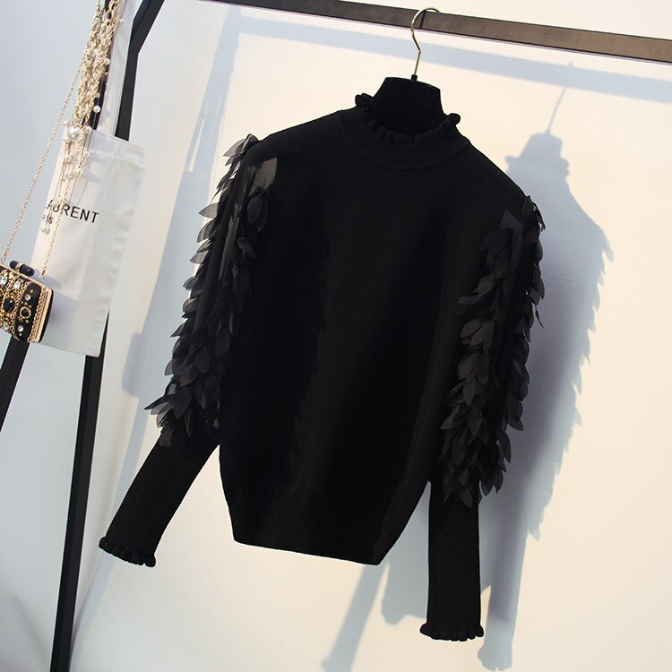 Women's Ruffled Knitted Sweater