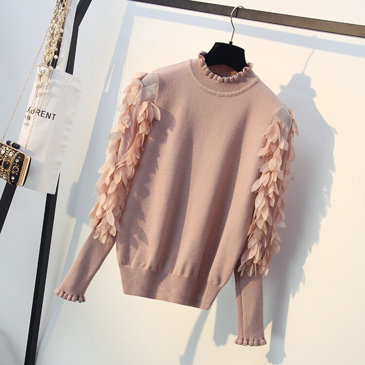Women's Ruffled Knitted Sweater
