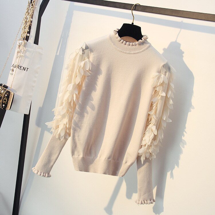 Women's Ruffled Knitted Sweater