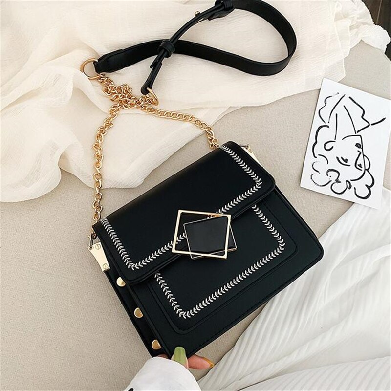 Women's Messenger Bags with Magnetic Buckle