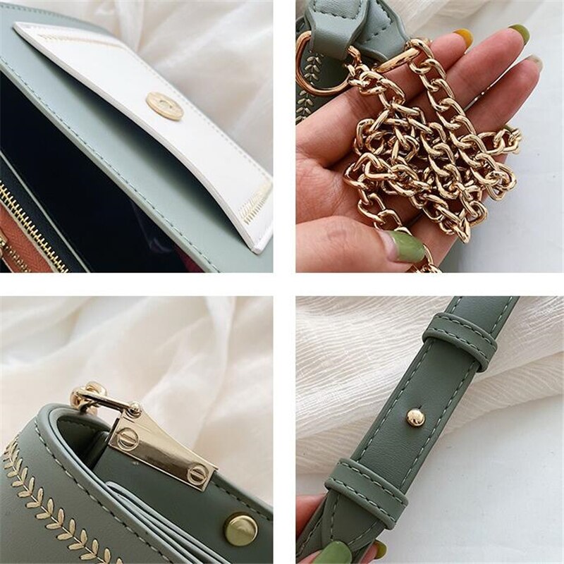 Women's Messenger Bags with Magnetic Buckle