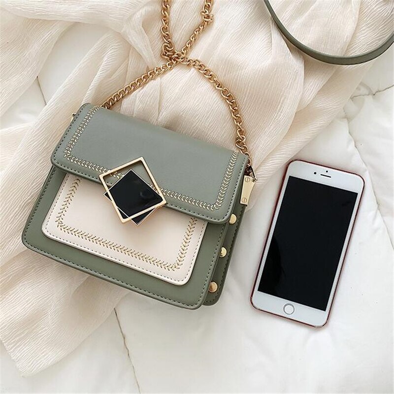 Women's Messenger Bags with Magnetic Buckle