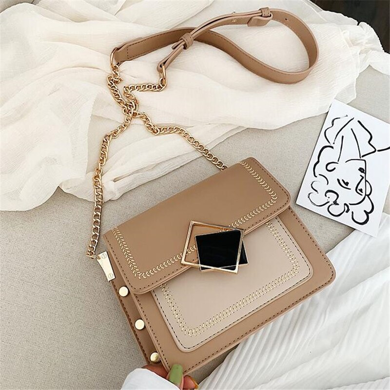 Women's Messenger Bags with Magnetic Buckle